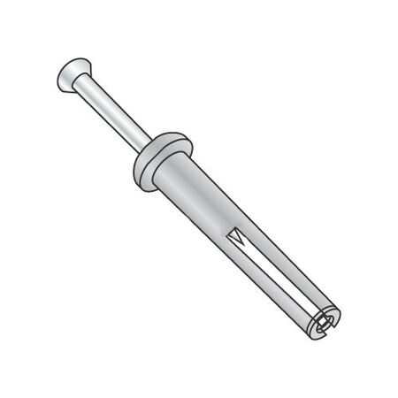 Newport Fasteners Nail Drive Anchor, 1/4" Dia., 1" L, Alloy Steel Zinc Plated, 100 PK 563691